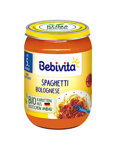 BEBIVITA 9- ДДС БИО Спагети Болонезе, пюре, 15006, 190 гр