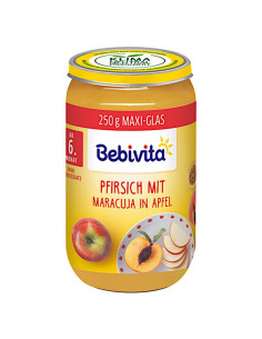 BEBIVITA БИО Праскова с Маракуя и Ябълка, пюре, 12810, 250 гр