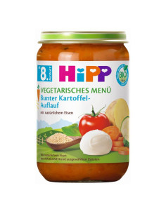 HIPP Вегетарианско зеленчуци с моцарела 6420, пюре, 220 гр