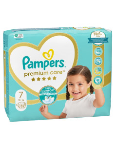 PAMPERS 9- ДДС Premium Care Размер 7, пелени, VP S7, 32 бр.