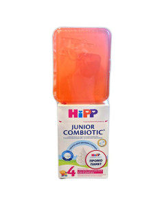 HIPP 9- ДДС Джуниър Комбиотик 4 Преходно, адаптирано мляко, с Кутия за храна Оранжева, 500 гр