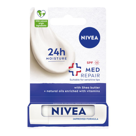 Nivea Med Repair Балсам за устни SPF15 4.8 г