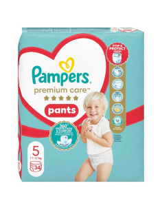 PAMPERS 9- ДДС Premium Care Размер 5, гащички, VP, 34 бр.