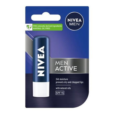Nivea Men Active Care Балсам за устни SPF15 х4.8 г