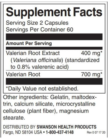 Valerian Root Extract 400 mg