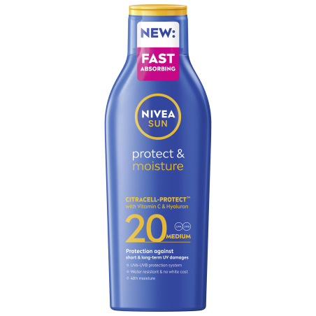 Nivea Sun Protect and Moisture Слънцезащитен лосион SPF20 x200 мл