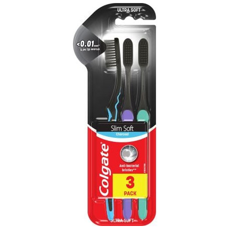 Colgate Slim Soft Charcoal Четка за зъби х3 броя