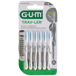 GUM Интердентални четки за зъби 2.00 мм сиви x6 броя