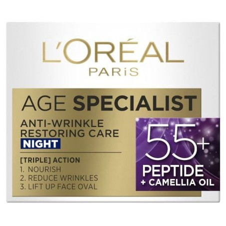 Loreal Age Specialist 55+ Възстановяващ нощен крем против стареене х50 мл
