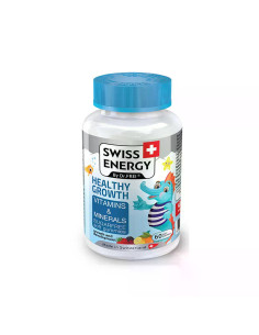 SWISS ENERGY Детски Витамини за Здравословен Растеж + ПОДАРЪК ЧАСОВНИК, хранителна добавка, 60 дъвчащи таблетки