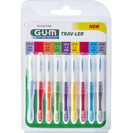 GUM TravLer Интердентална четка за зъби Микс х10 броя