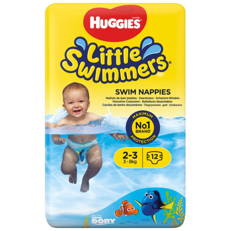 Бански гащички HUGGIES Little Swimmers 2/3 3-8кг 12 бр.