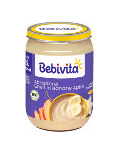 BEBIVITA 9- ДДС 14603 БИО Грис с Банан и Ябълка Млечна, каша, 190 гр