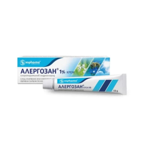 Алергозан 1% крем при ухапване от насекоми, контактен дерматит х18гр