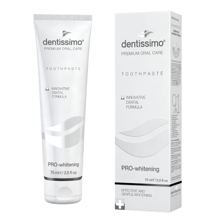 DENTISSIMO Pro-Whitening избелваща, паста за зъби, 75 мл