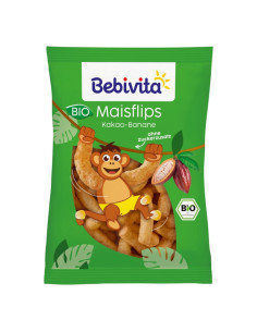 BEBIVITA 19308 БИО Пръчици, царевичен снакс, с Какао и Банан, 30 гр
