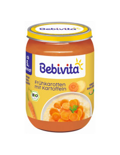 BEBIVITA 9- ДДС 12600 БИО Бейби моркови с картофи, пюре, 190 гр
