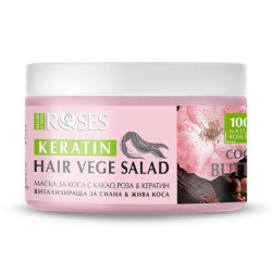Витализираща маска коса NATURE VEGE SALAD, 350 мл, с розово масло и кератин