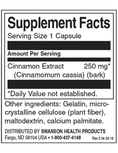Cinnamon Extract 250 mg
