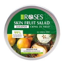 2 в 1 захарен скраб NATURE OF AGIVA FRUIT SALAD, 200 мл със сок от круша и аромат на ванилия