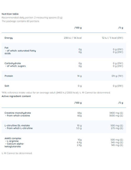 Creatine+ Sugar Free