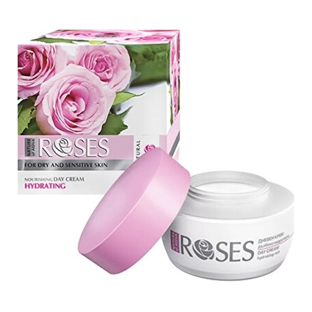 Хидратиращ дневен крем  NATURE OF AGIVA ROSES, 50мл за суха кожа