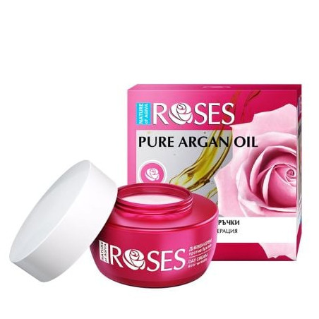 Дневен крем против бръчки NATURE OF AGIVA ROSES, 50 мл с арганово масло