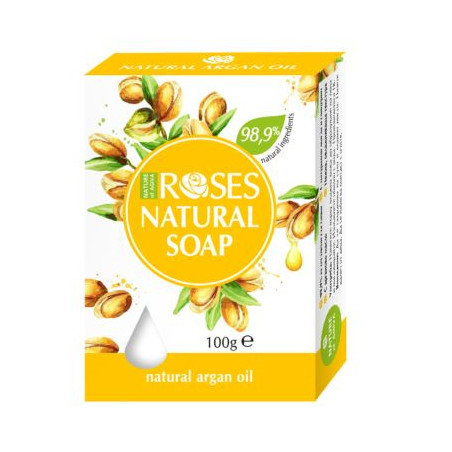 Натурален сапун NATURE OF AGIVA ROSES 100гр, с масло от арган