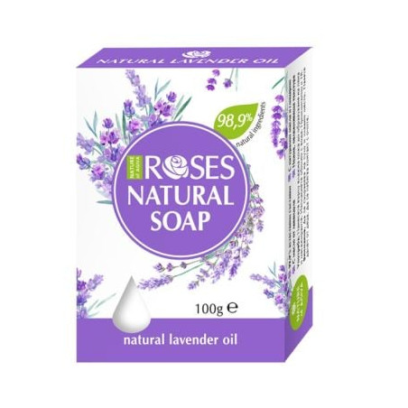Натурален сапун NATURE OF AGIVA ROSES 100гр, с масло от лавандула