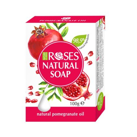 Натурален сапун NATURE OF AGIVA ROSES 100гр, с масло от нар