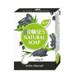 Натурален сапун NATURE OF AGIVA ROSES 100гр, с активен въглен