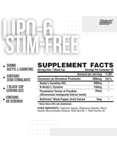 Lipo 6 Black Ultra Concentrate / Stim-Free 2