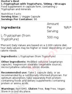 L-Tryptophan 500 mg | With TryptoPure 2