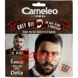 D CAMELEO MEN Grey Off Боя за коса, брада и мустаци 2x15ml 1.0 Black