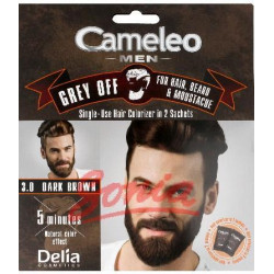 D CAMELEO MEN Grey Off Боя за коса, брада и мустаци 2x15ml 3.0 Dark Brown
