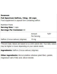 Full Spectrum Saffron 15 mg 2