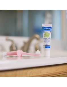 Четка и паста за зъби Dr.Browns розов 2