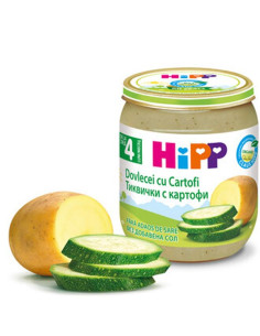 БИО пюре Hipp Тиквички с картофи 125гр.