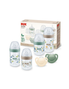 Комплект пластмасови шишета каучуков биберон Nuk Termo Control for Nature perfect start, 0-6м, 6 части 2
