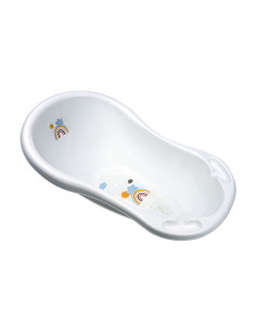 Бебешка вана с оттичане Lorelli Rainbow, white, 84 см