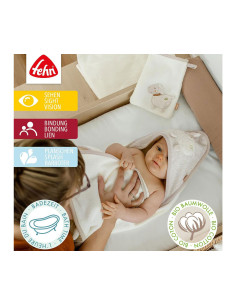 babyFEHN - Комплект хавлия и изтривалка Овца Bio FehnNATUR, 70x70 20см