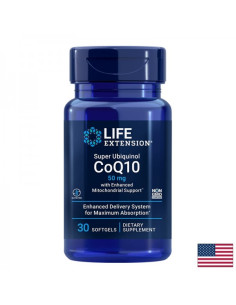 Мощен антиоксидант за здраво сърце Коензим Q10 (убиквинол) - Super Ubiquinol CoQ10 50 mg х 30 софтгел капсули