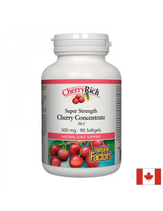 При подагра Череша супер концентрат CherryRich 500 mg, 90 софтгел капсули