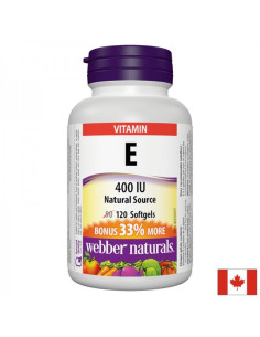 Vitamin E 400 IU Витамин Е (d-алфа токоферил ацетат) 400 IU 120 софтгел капсули