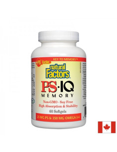 Формула за памет и концентрация PS IQ С фосфатидилсерин - масла от вечерна иглика и риба тон 60 софтгел капсули