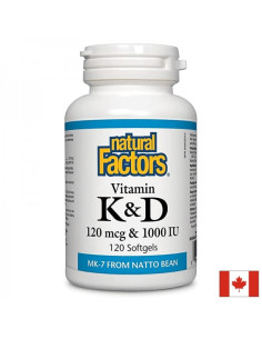 Витамин К2 120 mcg и D3 1000 IU Здраве за костите и кръвоносните съдове 120 софтгел капсули