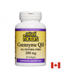 Коензим Q10 - антиоксидант и кардиопротектор Coenzyme Q10 All-Natural Form 200 mg, 30 софтгел капсули
