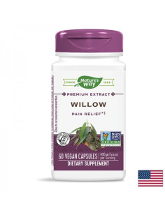 Бяла върба – болка, висока температура, подагра - Премиум екстракт, 400 mg, 60 капсули