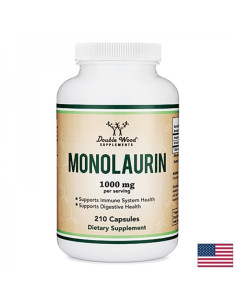 Монолаурин – имунитет, стомашно здраве, чревни инфекции 500 mg, 210 капсули за 105 дни прием