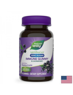 Самбукус Имун гъми С витамин С, D3 и цинк 50 желирани таблетки (без захар)